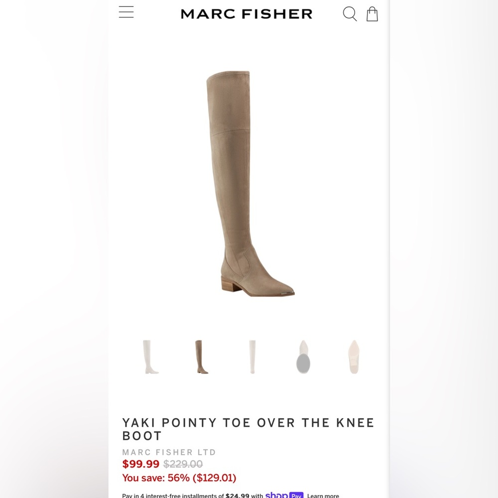 Marc Fisher Yakima OTK Boots 10